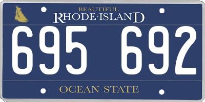 RI license plate 695692