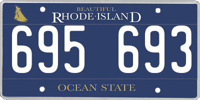 RI license plate 695693