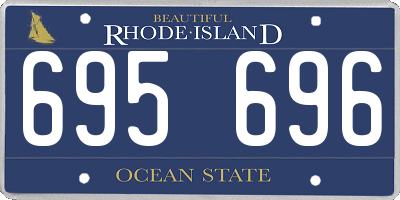 RI license plate 695696