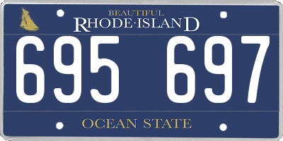 RI license plate 695697