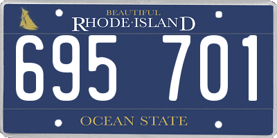 RI license plate 695701