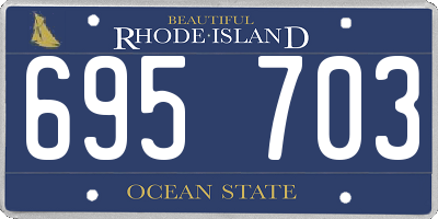 RI license plate 695703