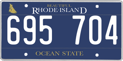 RI license plate 695704