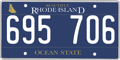 RI license plate 695706