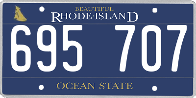 RI license plate 695707