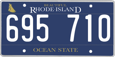 RI license plate 695710
