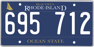 RI license plate 695712
