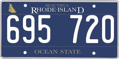 RI license plate 695720