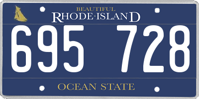 RI license plate 695728