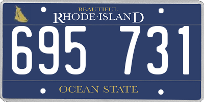 RI license plate 695731
