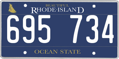 RI license plate 695734