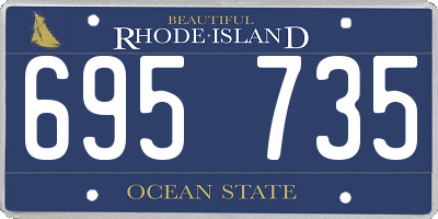 RI license plate 695735