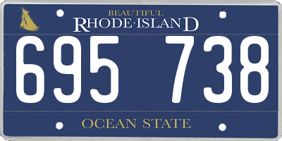 RI license plate 695738