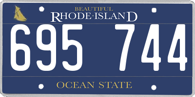 RI license plate 695744