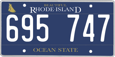 RI license plate 695747