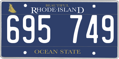 RI license plate 695749