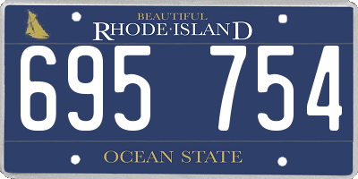RI license plate 695754