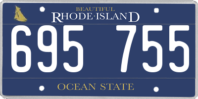 RI license plate 695755