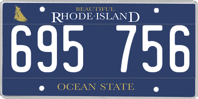 RI license plate 695756