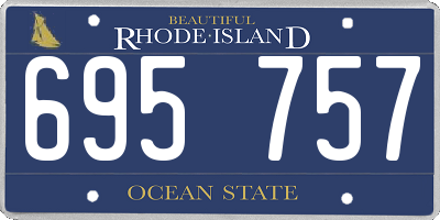 RI license plate 695757