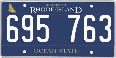RI license plate 695763