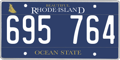 RI license plate 695764