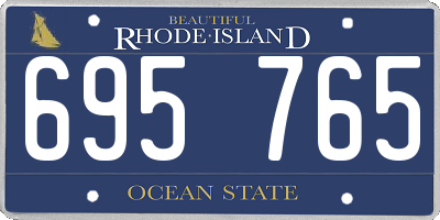RI license plate 695765