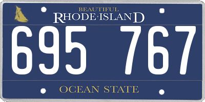 RI license plate 695767