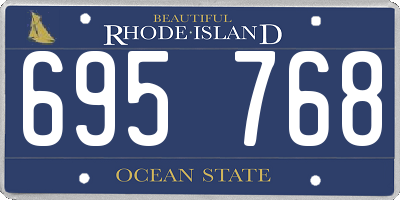 RI license plate 695768