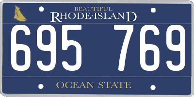 RI license plate 695769