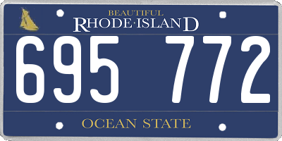 RI license plate 695772