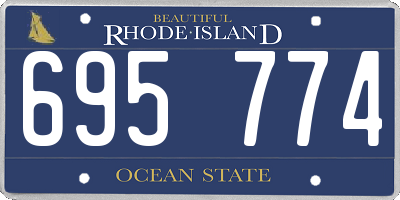 RI license plate 695774