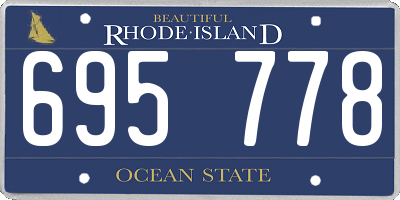 RI license plate 695778
