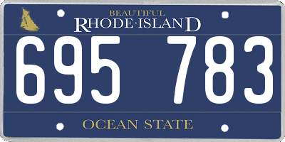 RI license plate 695783