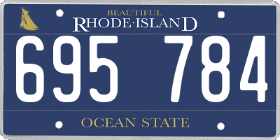 RI license plate 695784