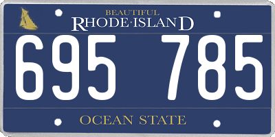 RI license plate 695785