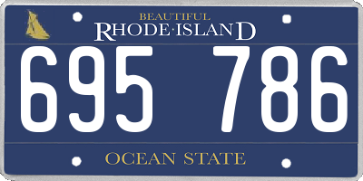 RI license plate 695786