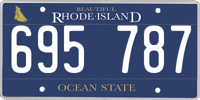 RI license plate 695787