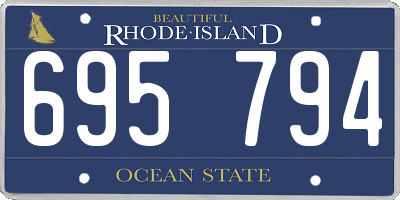 RI license plate 695794