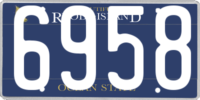 RI license plate 6958