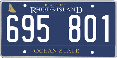 RI license plate 695801