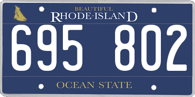 RI license plate 695802