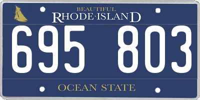RI license plate 695803