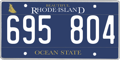 RI license plate 695804