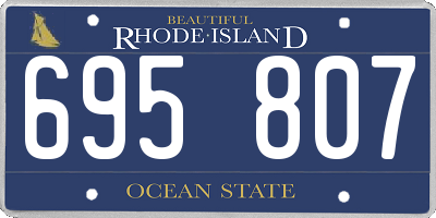 RI license plate 695807