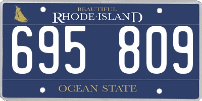 RI license plate 695809