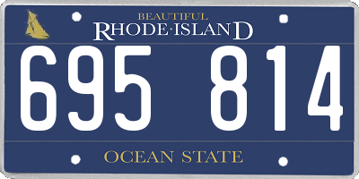 RI license plate 695814