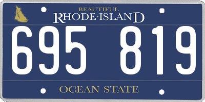 RI license plate 695819