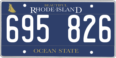 RI license plate 695826
