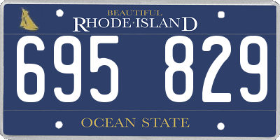 RI license plate 695829